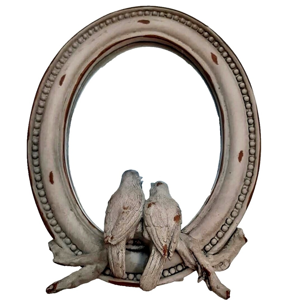 Oval Ivory Mirror